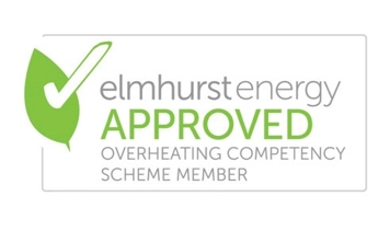 Elmhurst Energy Approved Badge - TM59 Overheating Competency Scheme Certified Assessors UK